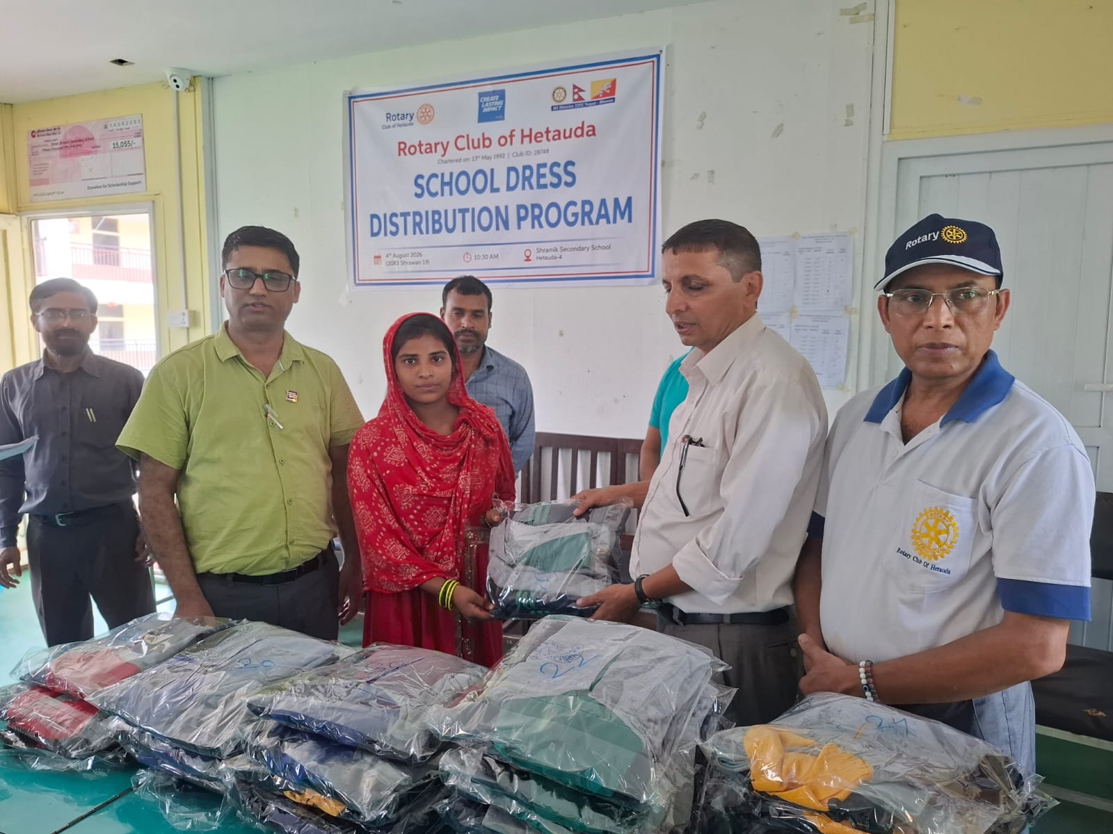 School Dress Distribution at Sramik Secondary School